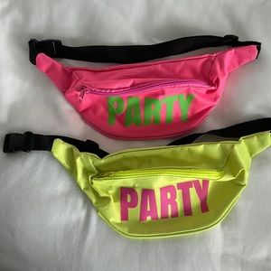 2 neon party Fanny packs